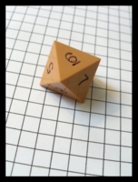 Dice : Dice - 8D - Precision Solid Tan With Black Numerals